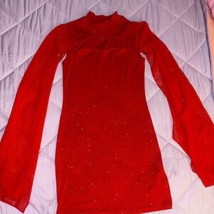 Red Holiday Mini Dress